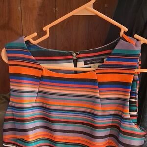 Tommy Hilfiger Orange, Blue & Purple Striped Sleeveless Top